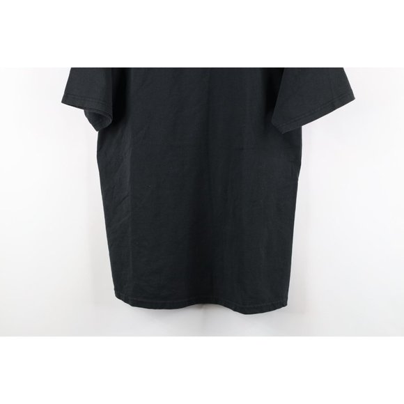 Vintage 90s Streetwear Mens Size Medium Faded Blank Short Sleeve T-Shirt Black - Picture 3 of 7